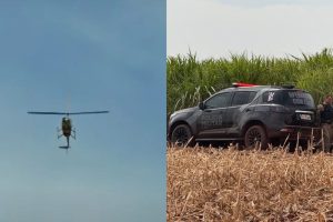 Com drones e helicóptero, polícia faz cerco após assalto com reféns em propriedade rural na região