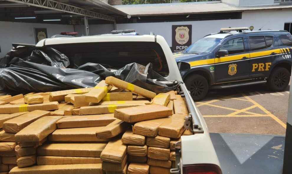 PRF intercepta mais de uma tonelada de maconha em Campo Mourão