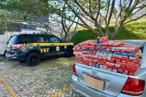 Polícia apreende 132 quilos de maconha embrulhados para o Natal