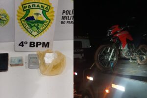 Motociclista é preso com cocaína escondida nas partes íntimas durante abordagem da PM em Maringá