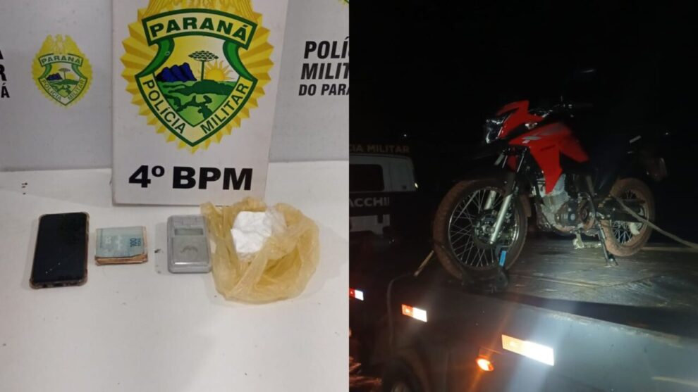 Motociclista é preso com cocaína escondida nas partes íntimas durante abordagem da PM em Maringá