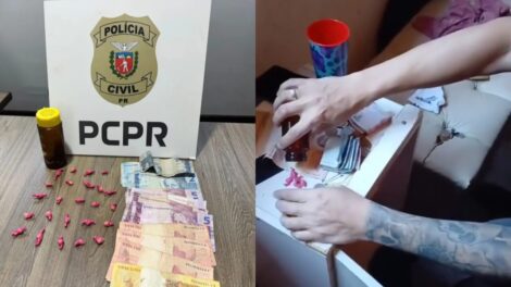 Vídeo mostra desespero de mãe após prisão do filho por tráfico de drogas na região