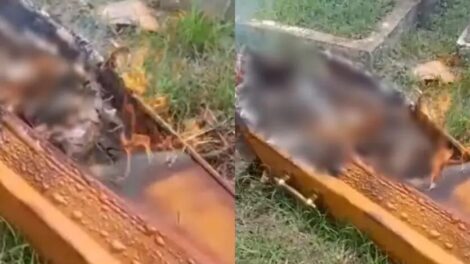 tiros interrompem cerimônia e criminosos incendeiam caixão; veja o vídeo