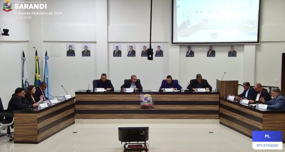 Câmara de Sarandi aprova aumento de vereadores e reajuste salarial válido a partir de 2029