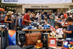 Instituto Sendas promove bazar beneficente com mercadorias doadas pela Receita Federal neste sábado (7)