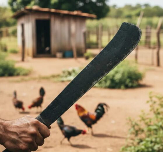 Mulher é ameaçada com facão por filho e neto no Paraná