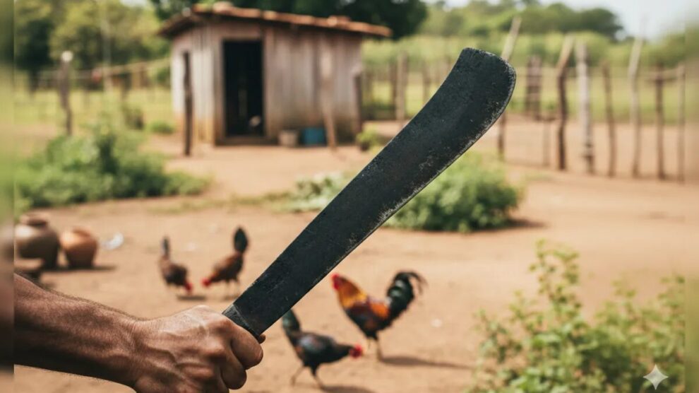 Mulher é ameaçada com facão por filho e neto no Paraná