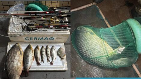 Polícia Militar prende dois homens por pesca irregular em pesqueiro