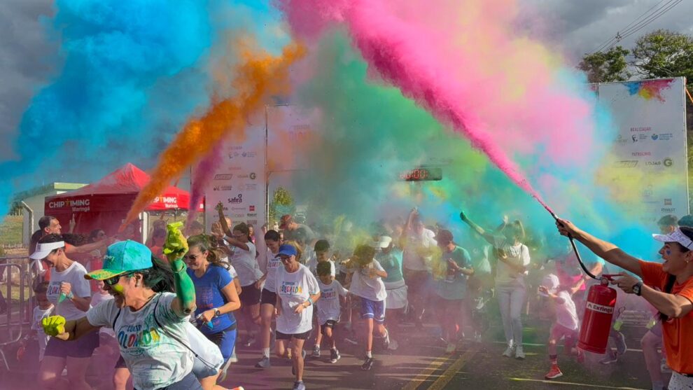 Corrida Colorida do Hospital da Criança de Maringá reúne mais de 1,7 mil pessoas