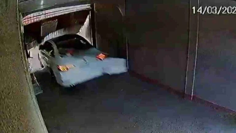 Vídeo: homem destrói motel com carro durante fuga, furta caminhonete e termina preso no PR