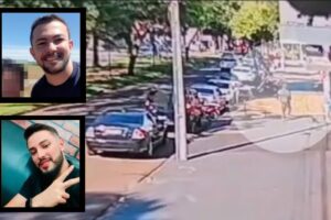 criminosos foram registrados por câmera de segurança