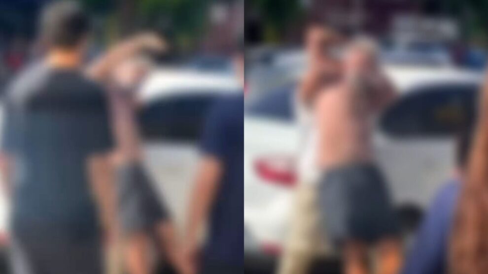 Homem passa a mão em mulheres, é cercado por populares e acaba agredido no centro de Maringá; veja