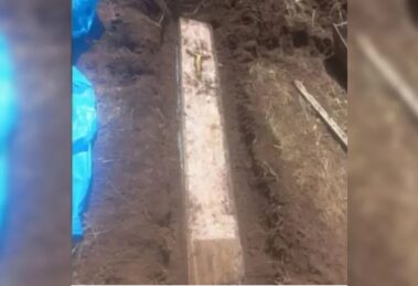 Morador encontra caixão com ossada humana enterrado em quintal de casa alugada em SC