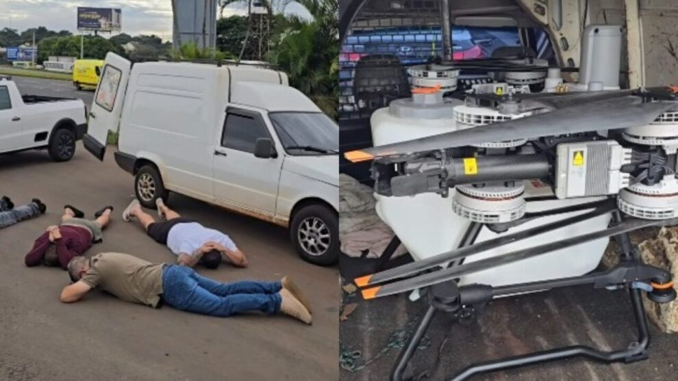 Operação em Maringá apreende drone avaliado de R$ 200 mil e quatro homens são presos em flagrante