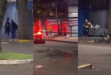 Vídeo mostra prisão de homens durante furto de fios em Maringá