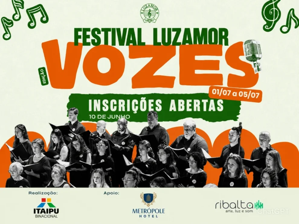 Festival Luzamor Edição Vozes promove programação cultural gratuita com oficinas, workshops e concertos em Maringá