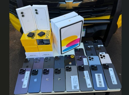 PRE apreende celulares escondidos na cadeirinha de criança em Maringá