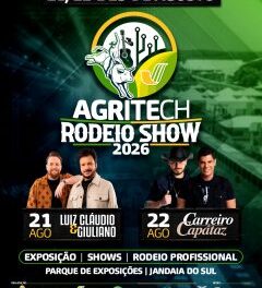 Agritech Rodeio Show Jandaia 2026: evento amplia programação e une tecnologia, agronegócio, cultura e grandes shows