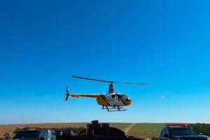 Com apoio de helicóptero, PM apreende quase meia tonelada de maconha na região de Jussara