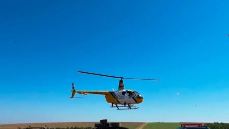 Com apoio de helicóptero, PM apreende quase meia tonelada de maconha na região de Jussara