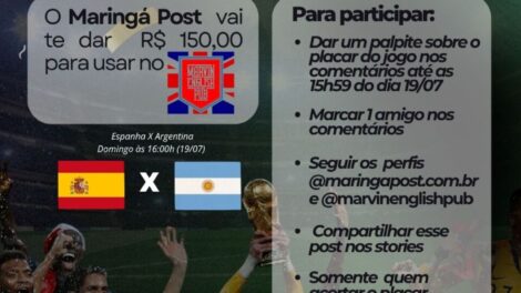 Ninguém acertou: sorteio do Maringá Post termina sem vencedores na final da Copa do Mundo