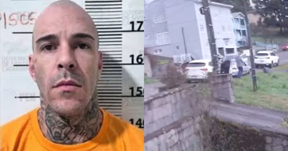 VÍDEO: Câmera filma momento que foragido tenta atropelar policiais e tem carro metralhado 