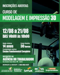 Jandaia do Sul abre inscrições para cinco cursos gratuitos de qualificação profissional