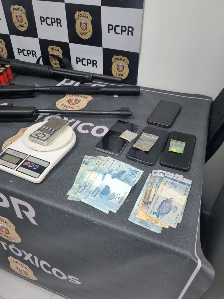 Prisão e apreensão de armas na região de Maringá