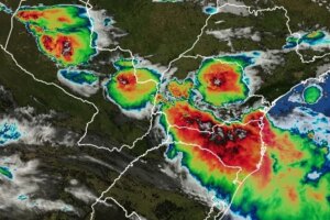 Temporal deixa dezenas de árvores caídas e causa danos em imóveis e postes em Maringá