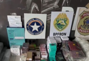 Dois homens são presos na região com R$ 144 mil em produtos do Paraguai