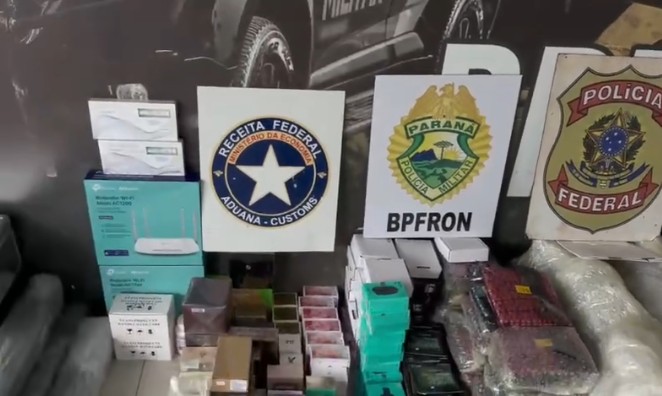 Dois homens são presos na região com R$ 144 mil em produtos do Paraguai
