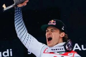 Lucas Pinheiro abre temporada com ouro em slalom gigante na Áustria