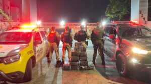 Perseguição na PR-323 termina com suspeito morto e mais de 236 kg de maconha apreendidos