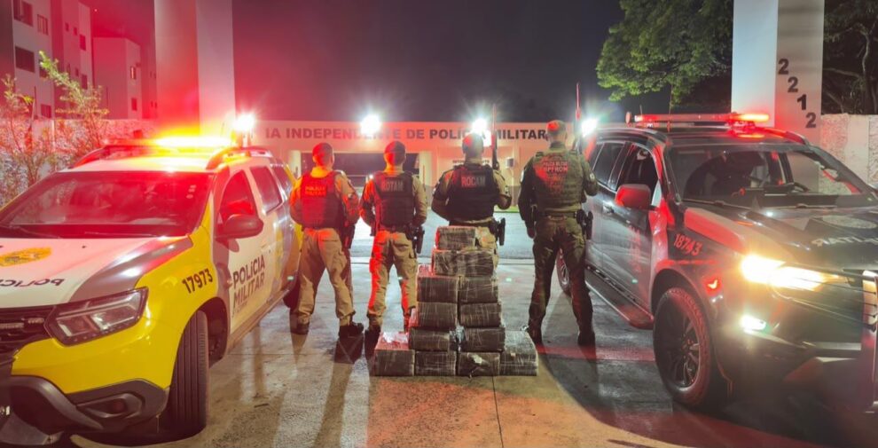 Perseguição na PR-323 termina com suspeito morto e mais de 236 kg de maconha apreendidos
