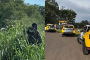 Polícia faz cerco em área de mata para localizar padrasto acusado de matar enteada um dia após aniversário de 14 anos, na região de Maringá