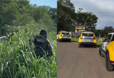 Polícia faz cerco em área de mata para localizar padrasto acusado de matar enteada um dia após aniversário de 14 anos, na região de Maringá